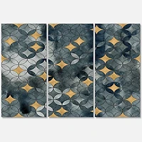 Designart - Geometry Intersecting Circles WIth Golden Stars