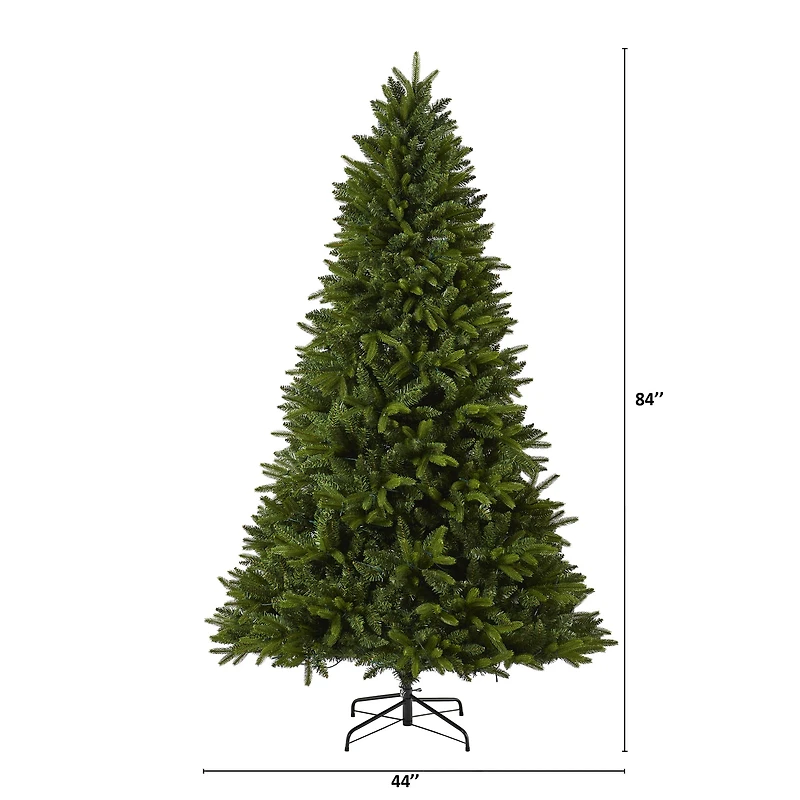 7ft. Pre-Lit Sun Valley Fir Artificial Christmas Tree with LED Lights