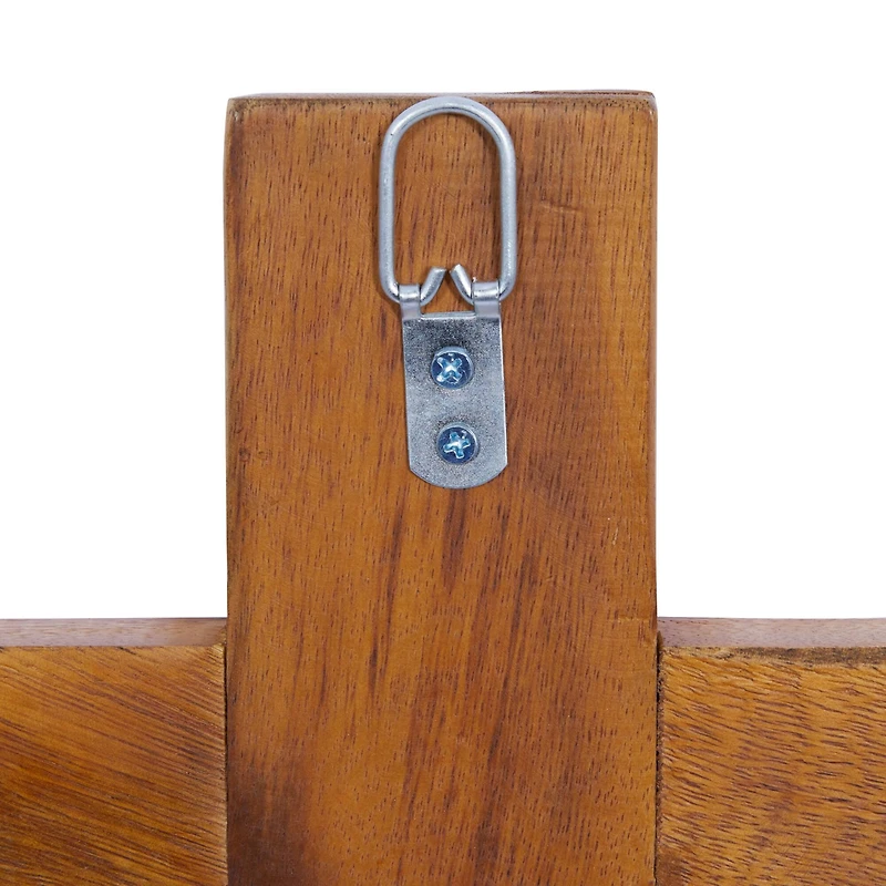 Brown Wood Industrial Cross Wall Decor, 20" x 12" x 2"