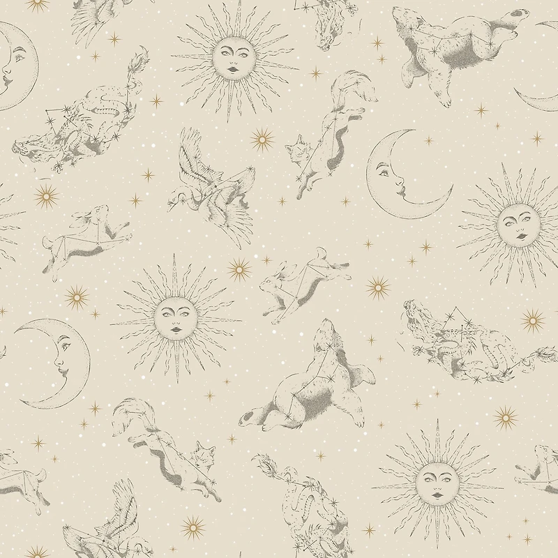 RoomMates Zodiac Dreams Linen Peel & Stick Wallpaper