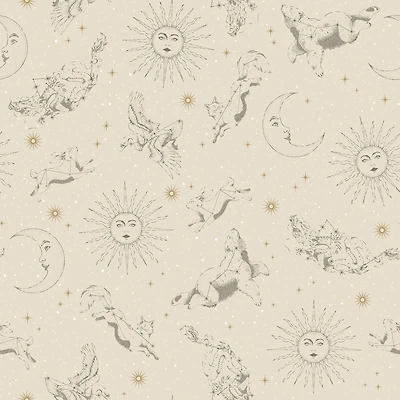 RoomMates Zodiac Dreams Linen Peel & Stick Wallpaper