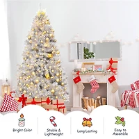 7.5ft. Unlit Silver Tinsel Artificial Christmas Tree