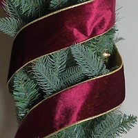 2.5" x 10yd. Wired Trimmed Christmas Ribbon