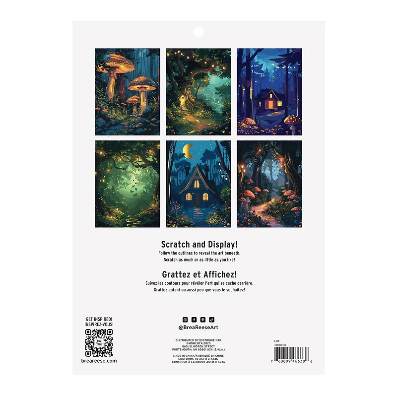 Brea Reese™ 9" x 12" Magical Forest Scratch Art Paper Pad