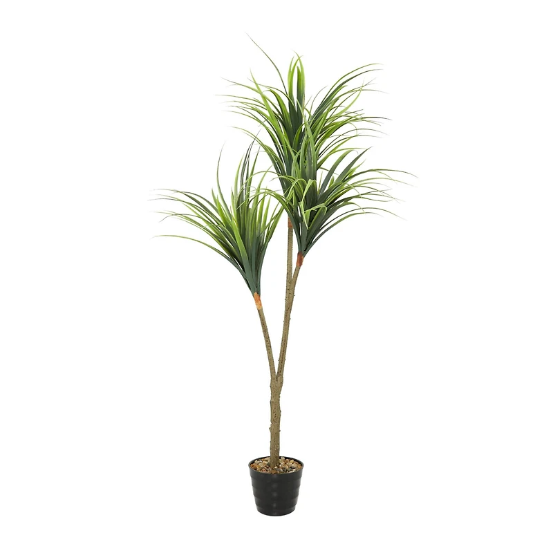 55" Green Vinyl Contemporary Potted Artificial Tree