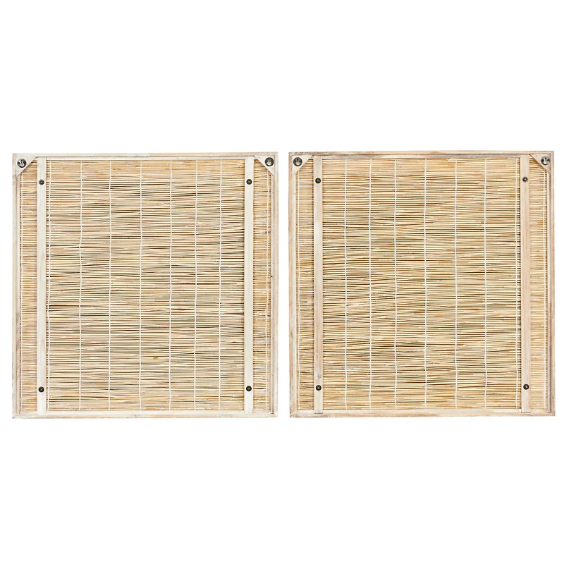 Set of 2 Blue Sea Grass Eclectic Botanical Wall Decor, 29" x 29"