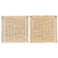 Set of 2 Blue Sea Grass Eclectic Botanical Wall Decor, 29" x 29"