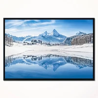 Designart - Icy Winter Mountain Alps