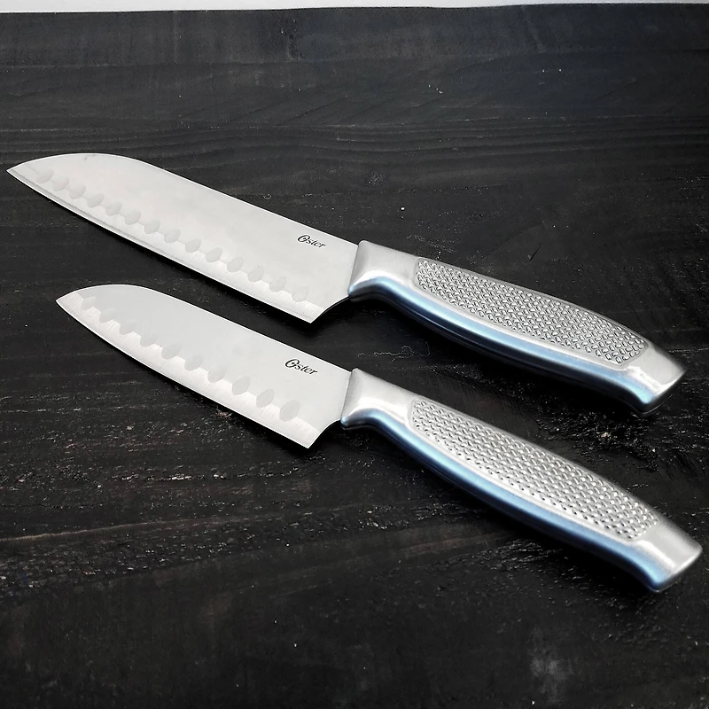 Oster Edgefield Stainless Steel Santoku Knife Set