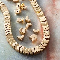 Hematite V-Shaped Semi-Precious Beads by Bead Landing™, 3mm