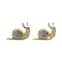 Hello Honey® 7" Purple & Brown Fabric Snail Décor with LED Lights