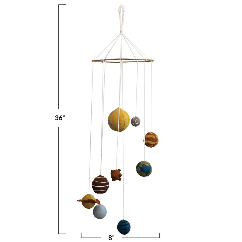 Hello Honey® Wool Felt Planets Mobile