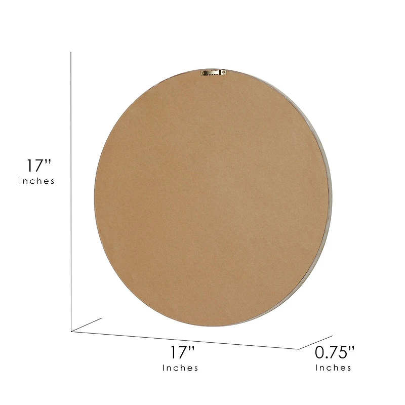 American Art Decor™ 17" White and Brown Boho Rustic Farmhouse Wood Framed Wall Medallion