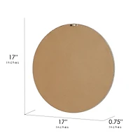 American Art Decor™ 17" White and Brown Boho Rustic Farmhouse Wood Framed Wall Medallion