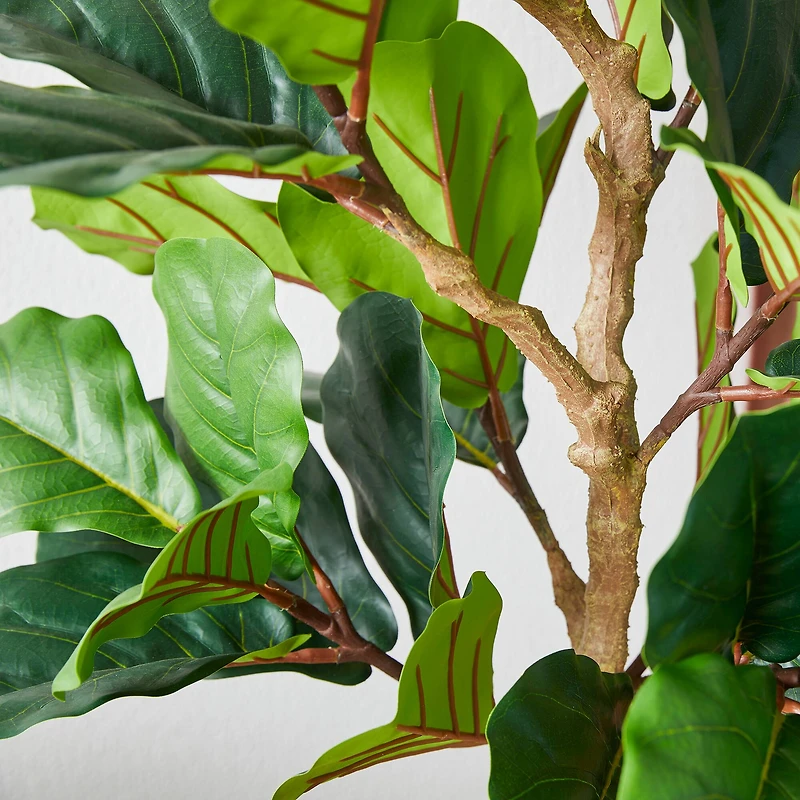 Glitzhome® 5ft. Faux Fiddle Leaf Fig Tree in Pot