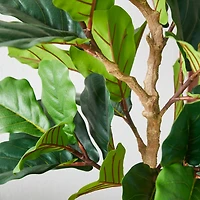 Glitzhome® 5ft. Faux Fiddle Leaf Fig Tree in Pot
