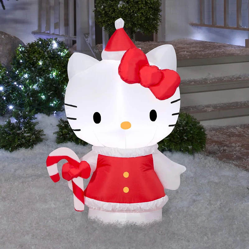 3.5ft. Airblown® Inflatable Christmas Hello Kitty® in Holiday Dress