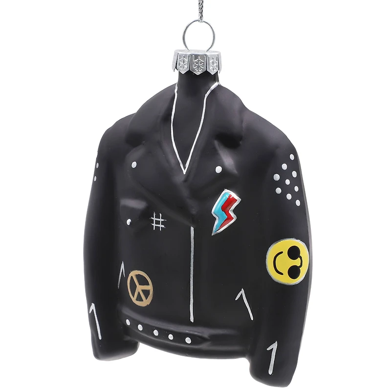 4.5" Black Rock Jacket Glass Ornament by Ashland®