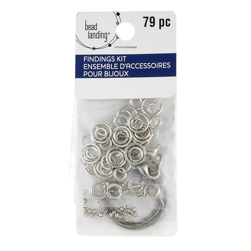 12 Pack: Premium Metals Rhodium Finding Kit by Bead Landing™