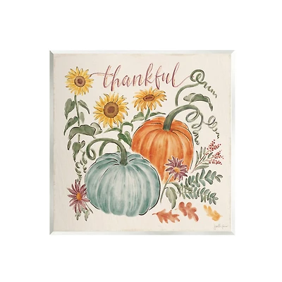 Stupell Industries Autumn Botanical Thankful Nature Wall Plaque Art