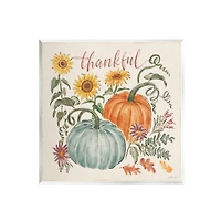 Stupell Industries Autumn Botanical Thankful Nature Wall Plaque Art