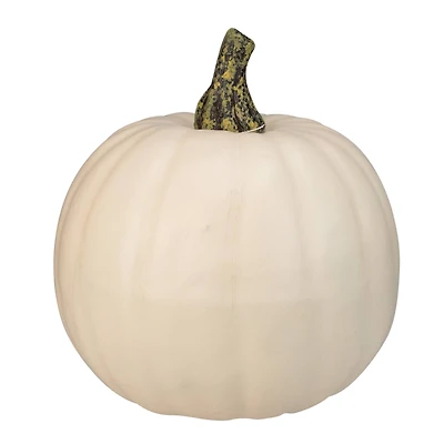 8.5" Cream Pumpkin Tabletop Décor