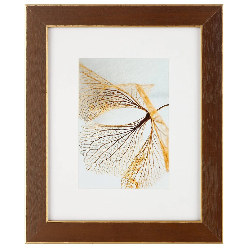 Gallery Walnut & Gold Trim Frame with Mat by Studio Décor