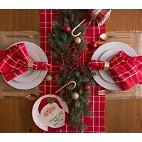 DII® Holly Berry Plaid Napkin Set, 6ct.