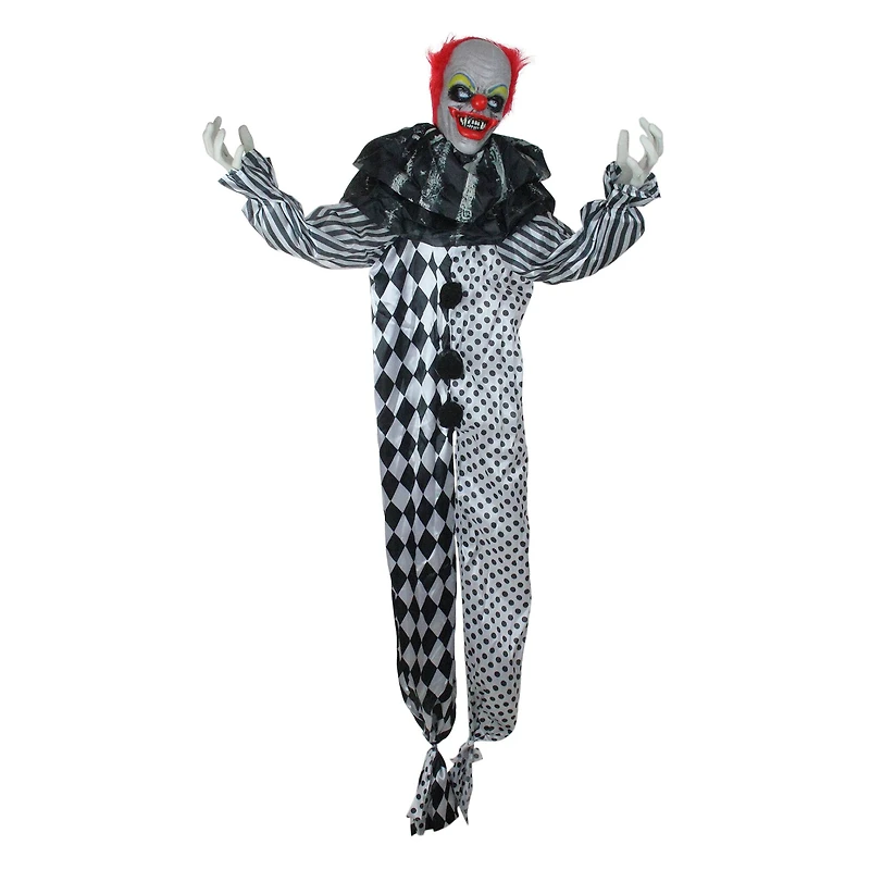 5.5ft. Animated Standing Clown with Glowing Eyes Halloween Decoration