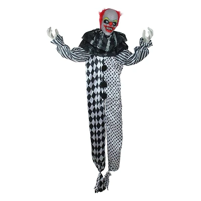 5.5ft. Animated Standing Clown with Glowing Eyes Halloween Decoration