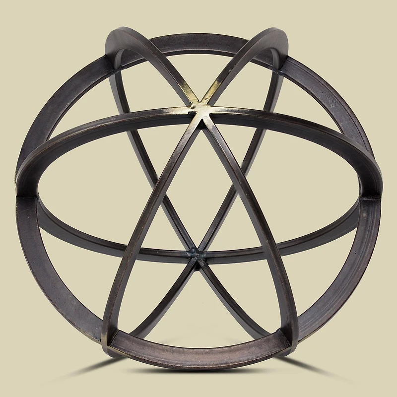 10" Metal Dyson Sphere Sculpture