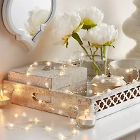 40ct. Warm White Gold Pearl LED String Lights by Ashland®