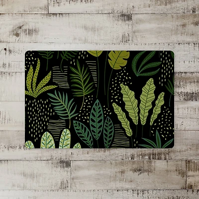Fun Leaves On Black 27" x 18" Floor Mat