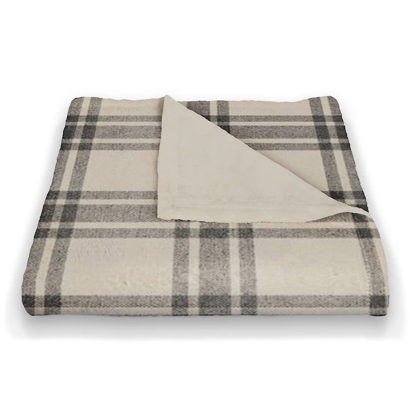 Plaid Coral Fleece Blanket