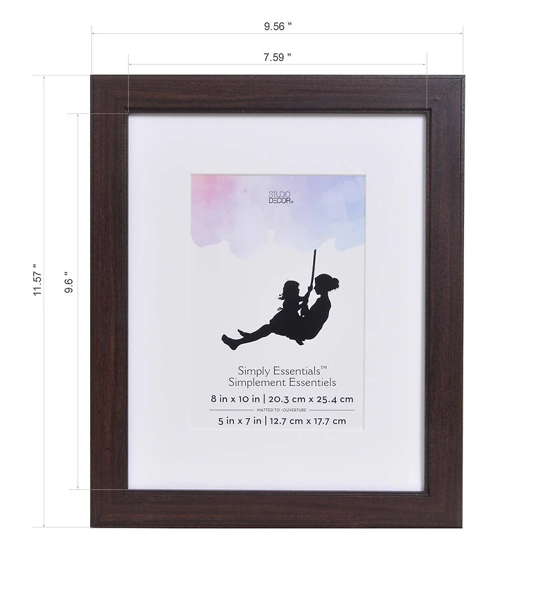 Simply Essentials™ 5" x 7" Espresso Classic Molding Frame with Mat by Studio Décor®