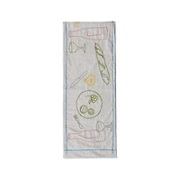 Hello Honey® 6ft. Food & Beverage Cotton Embroidered Table Runner