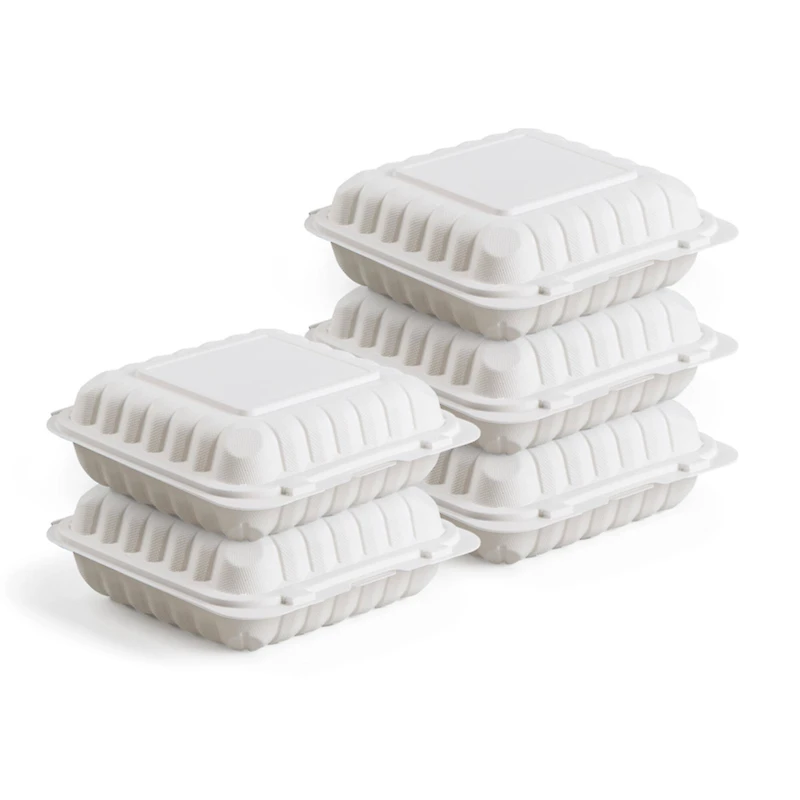 9" 3-Compartment Clamshell Take Out Containers