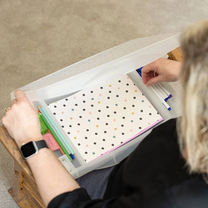 Everything Mary Pink Floral Plastic Lap Desk