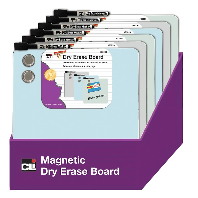 Charles Leonard Magnetic Dry Erase Board Set, 6 ct.