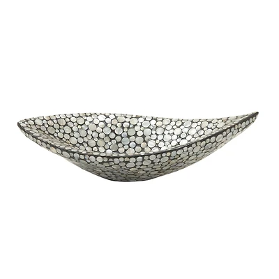 Gray Mother of Pearl Coastal Tray