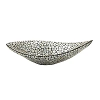 Gray Mother of Pearl Coastal Tray