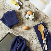 DII® Solid Blue Waffle Terry Dishtowel, 4ct.