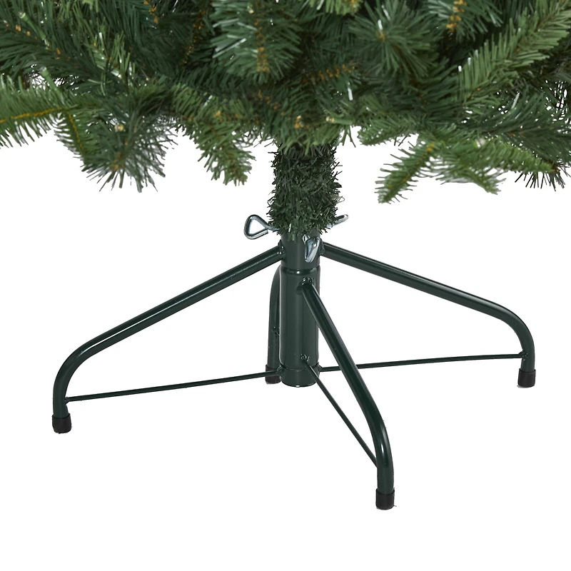 5ft. Pre-Lit Grand Teton Spruce Flat Back Artificial Christmas Tree, Clear LED Lights