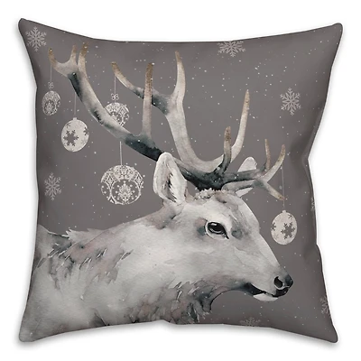 Christmas Reindeer 18" x 18" Indoor/Outdoor Pillow