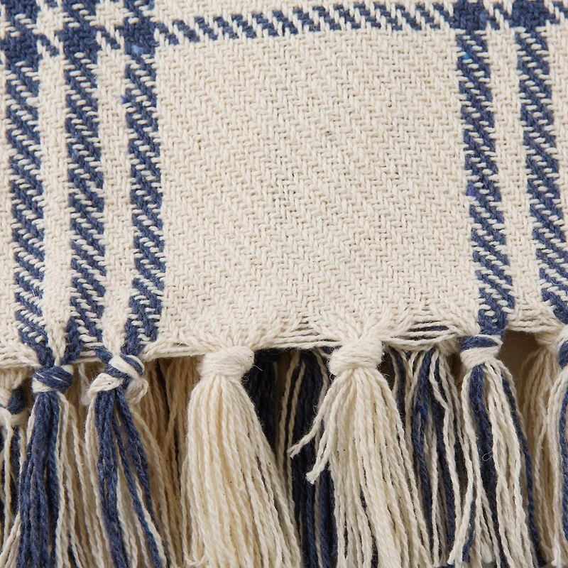 DII® French Blue Modern Farmhouse Plaid Throw