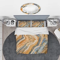 Designart 'Segment Layers of Marbled Rock' Abstract Bedding Set