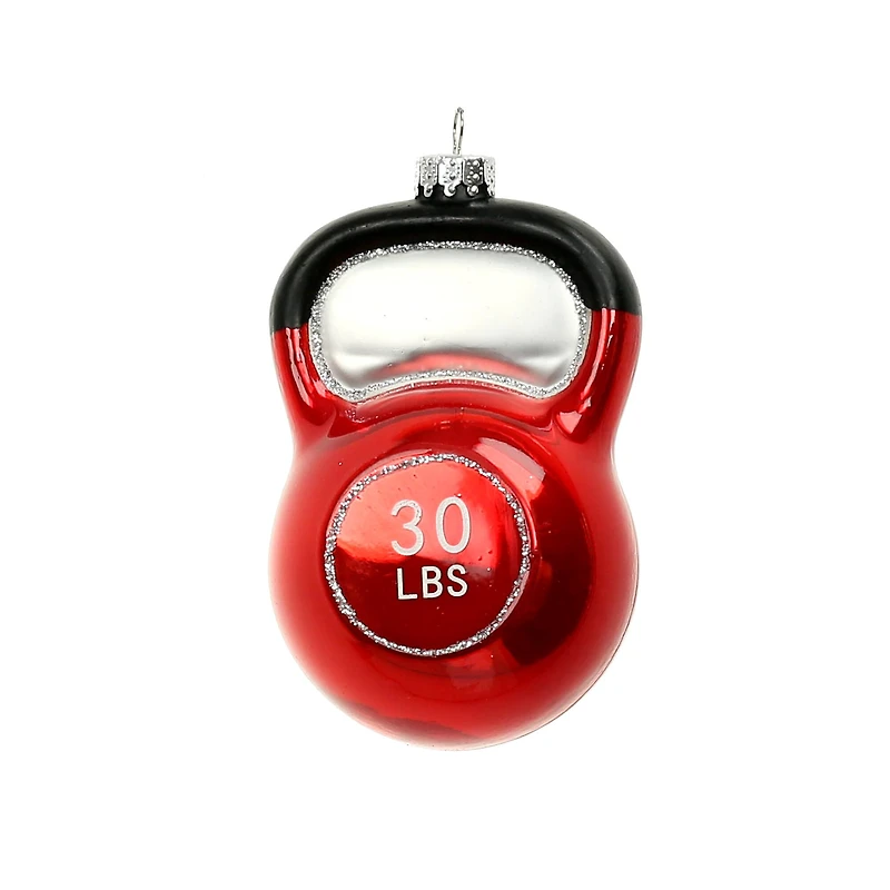 3.75" Red Glass Kettlebell Ornament by Ashland®
