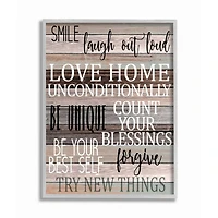 Stupell Industries Inspirational Be You Phrases on Wood Grain Brown Black Text in Gray Frame Wall Art