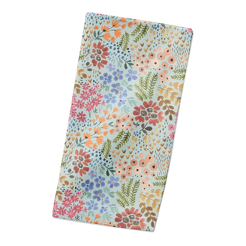 Wild Flower Floral Cotton Twill Napkin