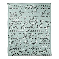 Blue Sleep Fleece Throw Blanket